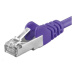 PREMIUMCORD Patch kábel CAT6a S-FTP, RJ45-RJ45, AWG 26/7 0, 5m fialová