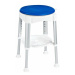 SAPHO A0050401 Handicap otočná stolička, nastaviteľná výška, biela/modrá