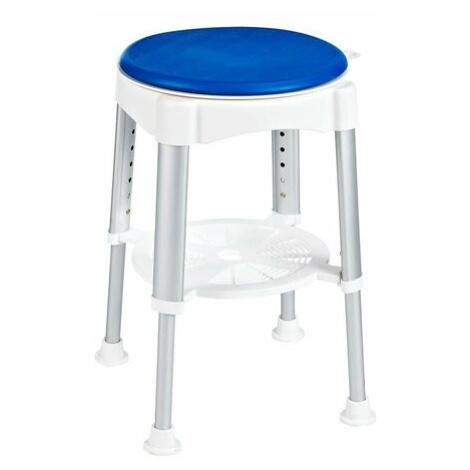 SAPHO A0050401 Handicap otočná stolička, nastaviteľná výška, biela/modrá AQUALINE