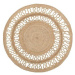 Kruhový koberec, priemer 120 cm, béžový vrkoč DIKILI, 182313