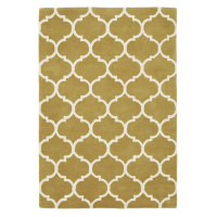 Okrovožltý ručne tkaný vlnený koberec 120x170 cm Albany – Asiatic Carpets