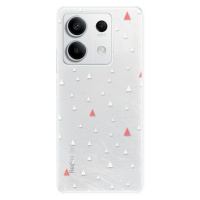 Odolné silikónové puzdro iSaprio - Abstract Triangles 02 - white - Xiaomi Redmi Note 13 5G