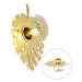 Dizajnové nástenné svietidlo starožitné zlaté - Carballo