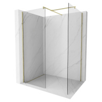 MEXEN/S - Kioto Sprchová zástena WALK-IN 120 x 110 cm, transparent, zlatá 800-120-202-50-00-110