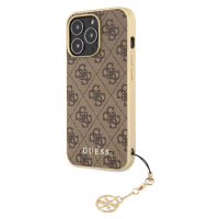 Plastové puzdro Guess na Apple iPhone 13 Pro Max GUHCP13XGF4GBR 4G Charms hnedé