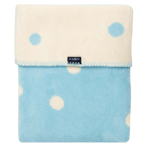 Bavlnená deka Zaffiro 75x100 cm - bodky modrá/ecru