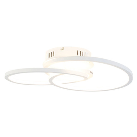 Stropné svietidlo biele 45 cm vrátane LED 3 stupňové stmievateľné - Rowin QAZQA