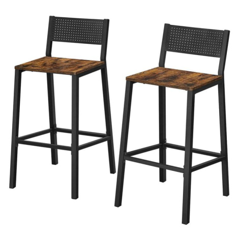 Sconto Barové stoličky LEXA hnedá/čierna, sada 2 ks Houseland