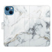 Flipové puzdro iSaprio - SilverMarble 15 - iPhone 13