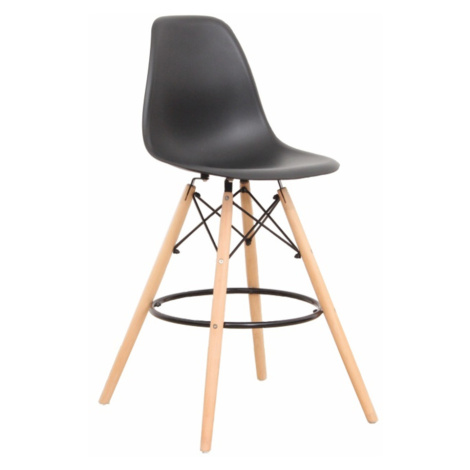 Barová stolička, čierna/buk, CARBRY NEW Tempo Kondela