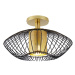 Dizajnové stropné svietidlo zlaté s čiernou farbou - Dobrado