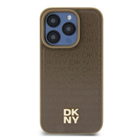 DKNY HC Magsafe PU Repeat Pattern W Stack Logo Apple iPhone 15 DKHMP15SPSHRPSW Brown