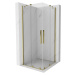 MEXEN/S - Velar Duo štvorcový sprchovací kút 100 x 100, transparent, zlatá 871-100-100-02-50