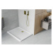 MEXEN/S - Flat sprchová vanička obdĺžniková slim 130 x 100, biela + zlatý sifón 40101013G