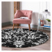 Čierno-biely prateľný okrúhly koberec vhodný pre robotické vysávače ø 80 cm Comfort – Mila Home