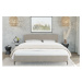Svetlohnedá čalúnená dvojlôžková posteľ s roštom 140x200 cm Barker – Ropez