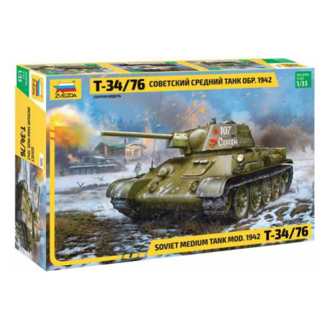 Model Kit tank 3686 - T-34/76 mod.1942 (1:35) Zvezda