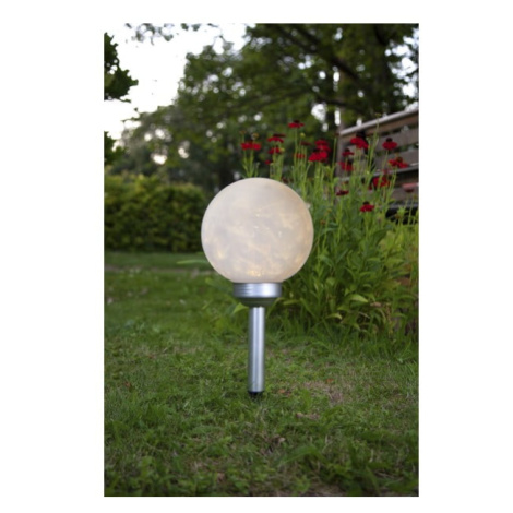 Vonkajšie guľaté solárne LED svietidlo Star Trading Luna, ø 20 cm