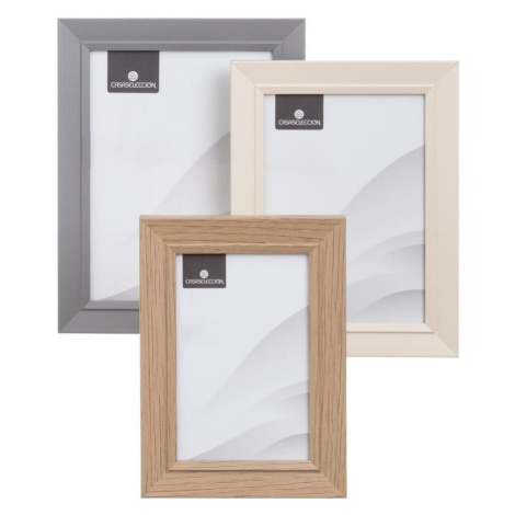 Stojacie/na stenu rámčeky v hnedo-prírodnej farbe v súprave 3 ks 14x19 cm – Casa Selección