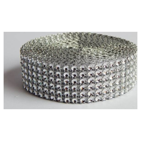 Diamantový pás plastový strieborný (3 cm x 4,57 m) 5126 dortis - dortis