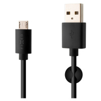 FIXED FIXD-UM2M-BK DLHY DATOVY A NABIJACI KABEL S KONEKTOROM MICRO USB, 2 METRE, 2,4A, CIERNY