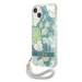 Plastové puzdro Guess na Apple iPhone 13 GUHCP13MHFLSN Flower Cord zelené