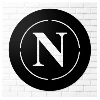 Drevené logo na stenu - SSC Neapol, Čierna