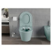 Mexen Rico, závesné WC Rimless s WC doskou slim, duroplast, zelená matná, 30724048