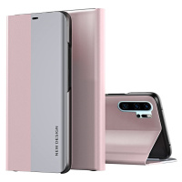 Huawei P40 Pro, bočné otváracie puzdro a stojan, Wooze Silver Line, ružová