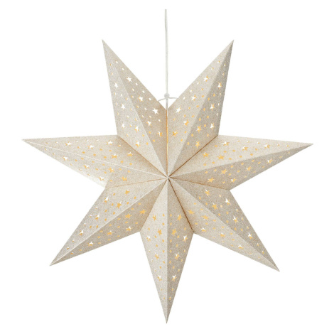 LED závesná hviezda prázdna, batérie, časovač Ø 45cm, zlatá Markslöjd