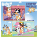 Drevené puzzle Bluey Educa 2x25 dielov