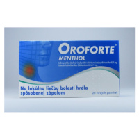 Oroforte menthol 20 pastiliek