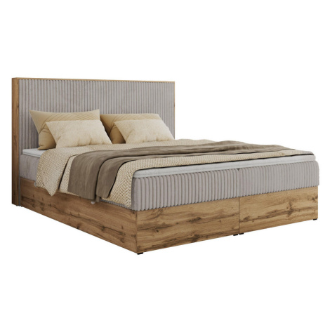 MKS AMERICKÁ POSTEĽ WOOD CLASSIC 160/200 - Svetlosivá Menčester - H3 (stredne tvrdý)