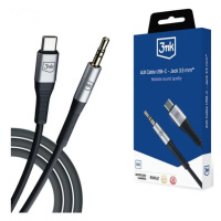 Kábel 3MK AUX Cable USB-C - Jack 3.5 mm 1m