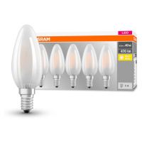 OSRAM LED žiarovka sviečka E14 4W 2 700K 470lm 5ks