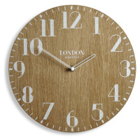 Drevené nástenné hodiny London Retro Flex z222w_d-2-x, 30 cm