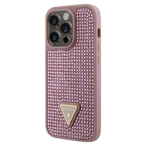 Guess Rhinestones Triangle Metal Apple iPhone 15 Pro GUHCP15LHDGTPP Pink