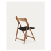Drevená záhradná stolička v čierno-prírodnej farbe Dandara – Kave Home