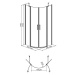 CERSANIT - Sprchovací kút MODUO štvrťkruh 90x195, kývne, číre sklo S162-010