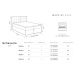 Tmavomodrá dvojlôžková posteľ Mazzini Beds Echaveria, 200 x 200 cm