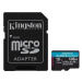 Kingston 128GB microSDXC Canvas Go Plus 170R A2 U3 V30 + adaptér