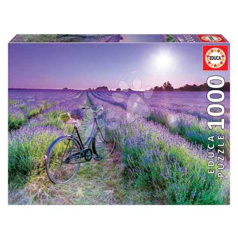 Puzzle Bike in a Lavender Field Educa 1000 dielov a Fix lepidlo