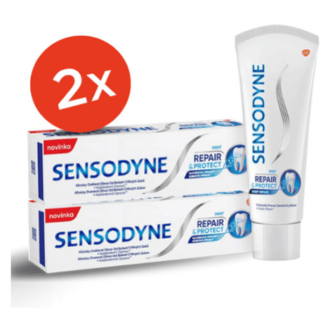 SENSODYNE Repair & protect whitening zubná pasta pre opravu citlivých zubov 75 ml - balenie 2 ks