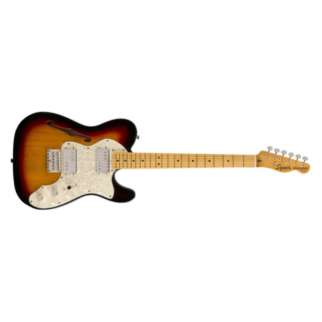 Fender Squier Classic Vibe 70s Telecaster Thinline 3-Tone Sunburst Maple