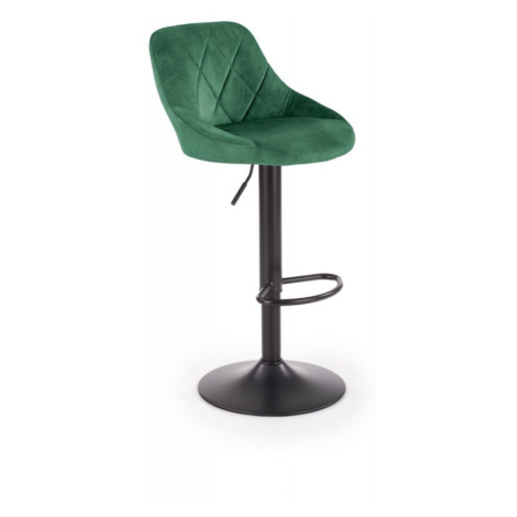 Barová stolička H101 Tmavo zelená Halmar
