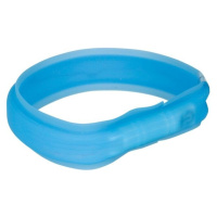 Trixie Flash light band USB, silicone, L–XL: 70 cm/30 mm, blue