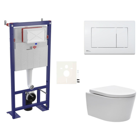 Cenovo zvýhodnený závesný WC set SAT do ľahkých stien / predstenová montáž + WC SAT Brevis SIKOS