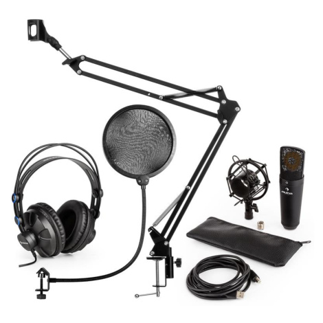 Auna MIC-920B USB mikrofónová sada V4 slúchadlá, mikrofón, mikrofónové rameno , pop filter