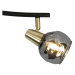 Stropná lampa zlatá 56 cm s dymovým sklom 3-svetlá - Vidro