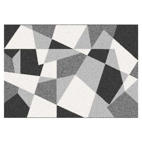 Koberec, čierna/sivá/biela, 57x90, SANAR Tempo Kondela